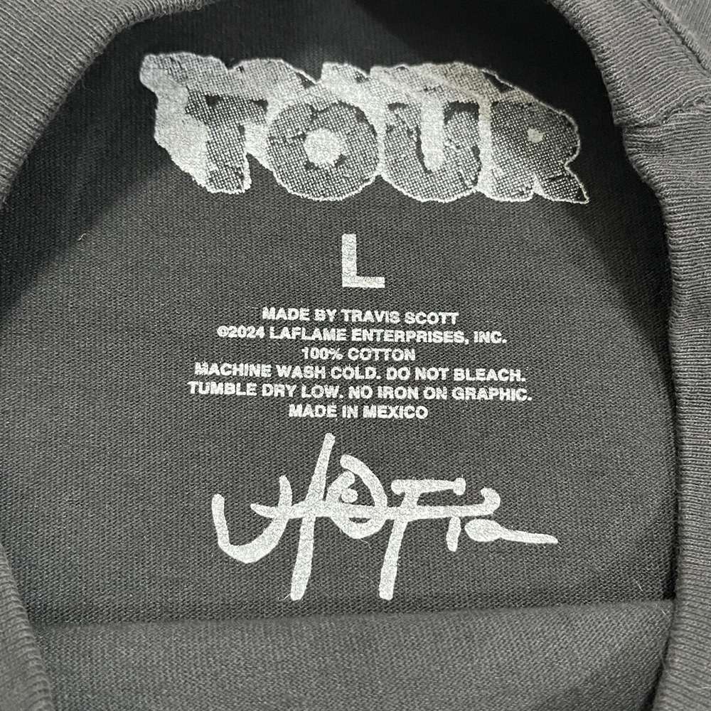 Travis Scott Utopia World Tour T-Shirt Mens L Black Graphic Delresto Echoes 2024 - Picture 4 of 15